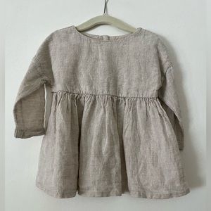 H&M / Natural Linen Dress / 9M